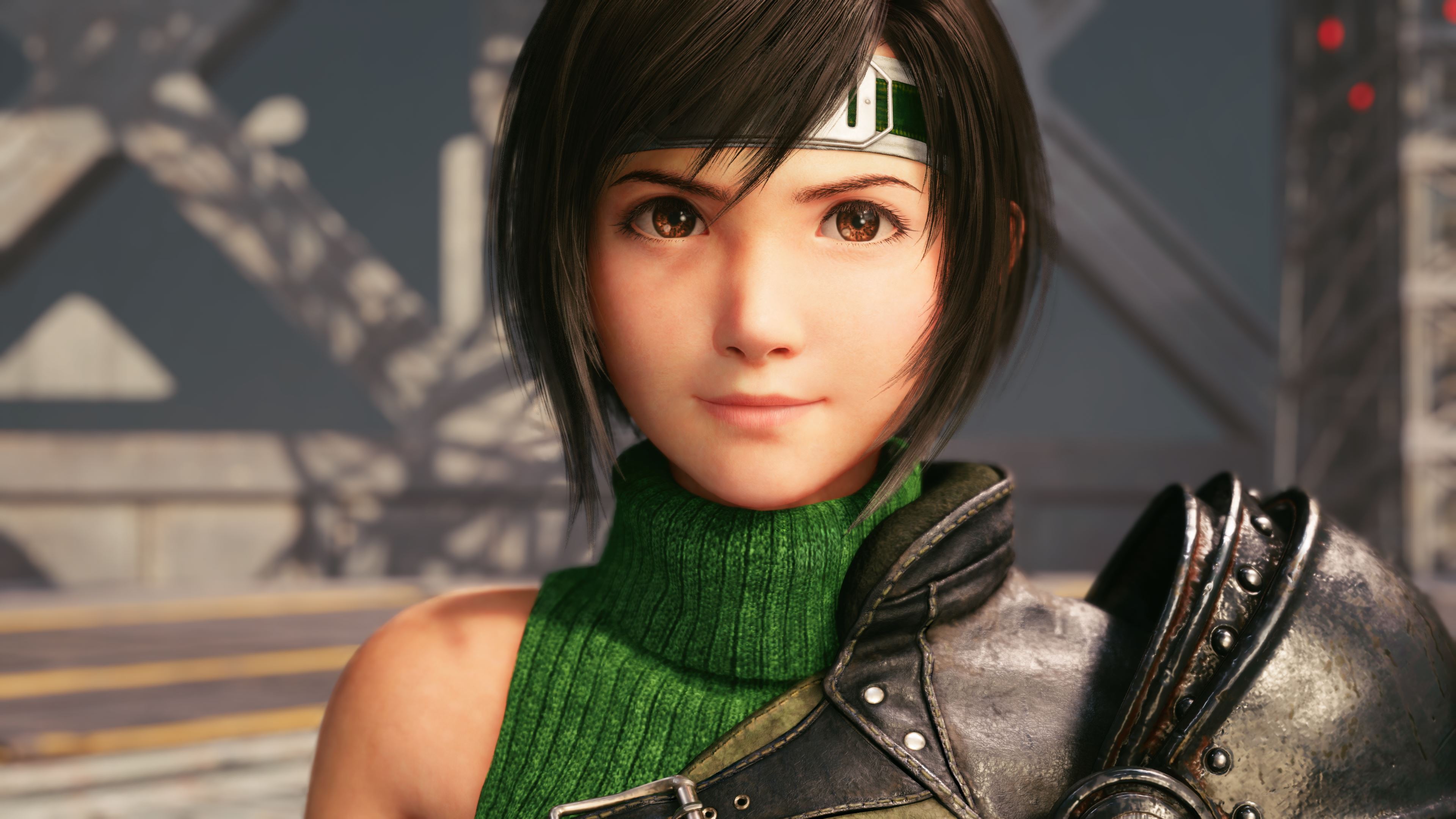 Close-up of Yuffie in an official Final Fantasy VII Remake Intergrade promotional screenshot