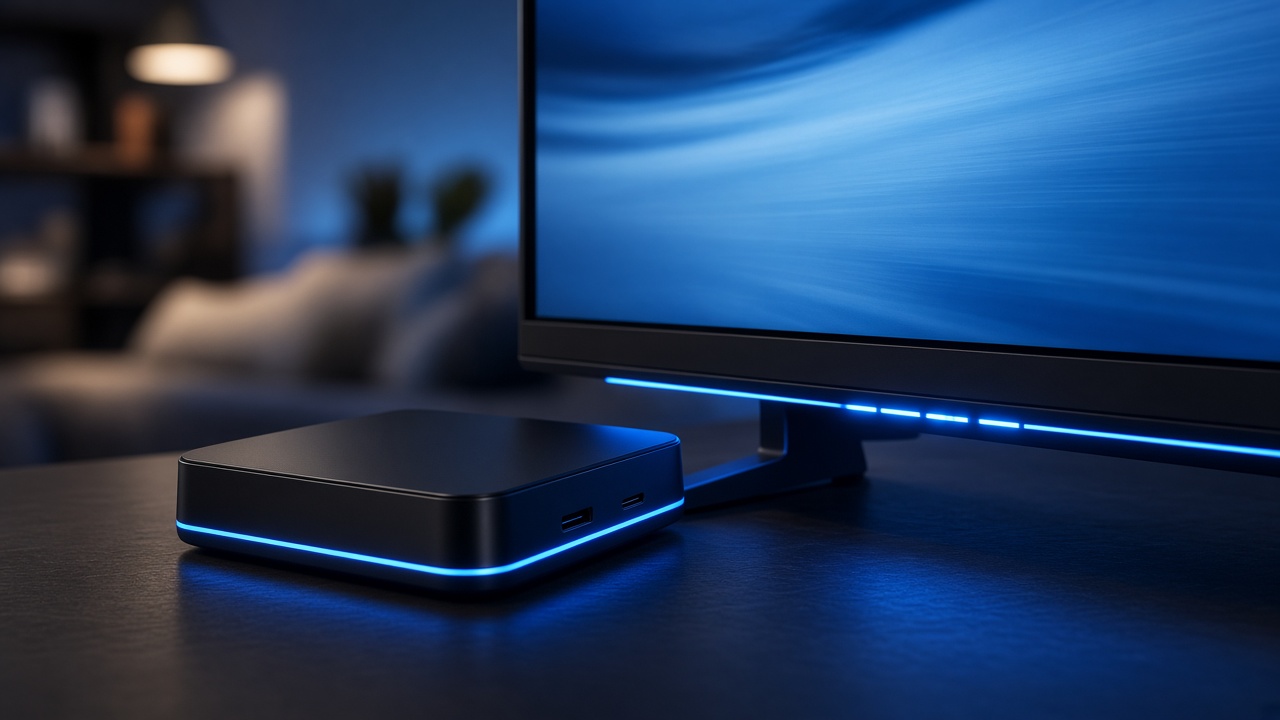 Docked VRR living-room setup
