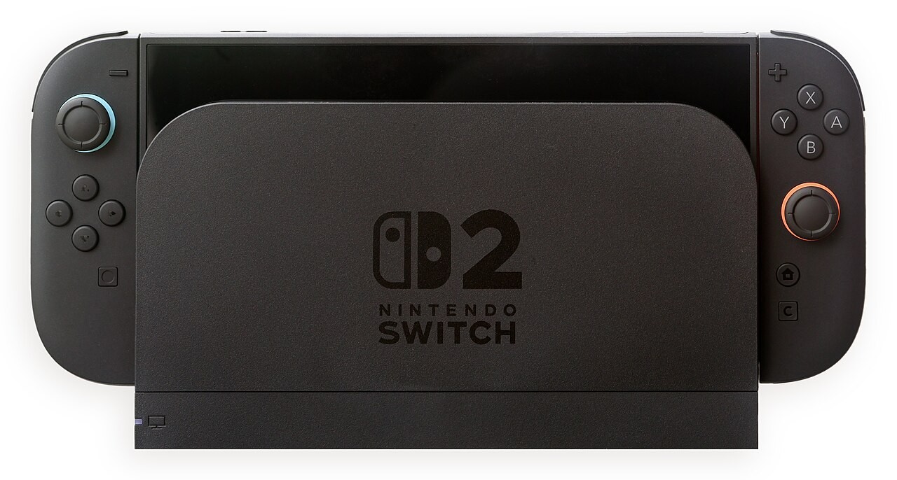 Photo: Nintendo Switch 2 docked (Wikimedia Commons)