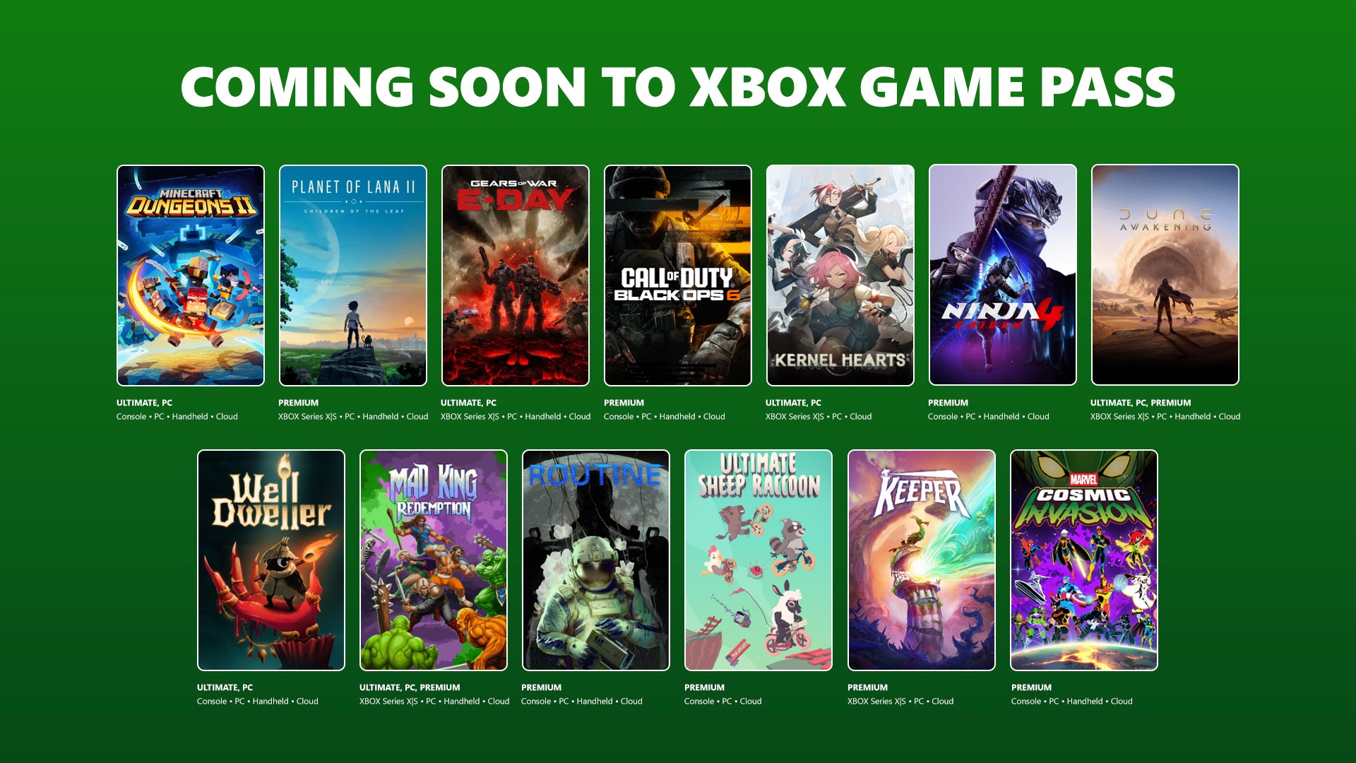 Official art: Xbox Game Pass September 2026 Wave 2 (Xbox Wire)