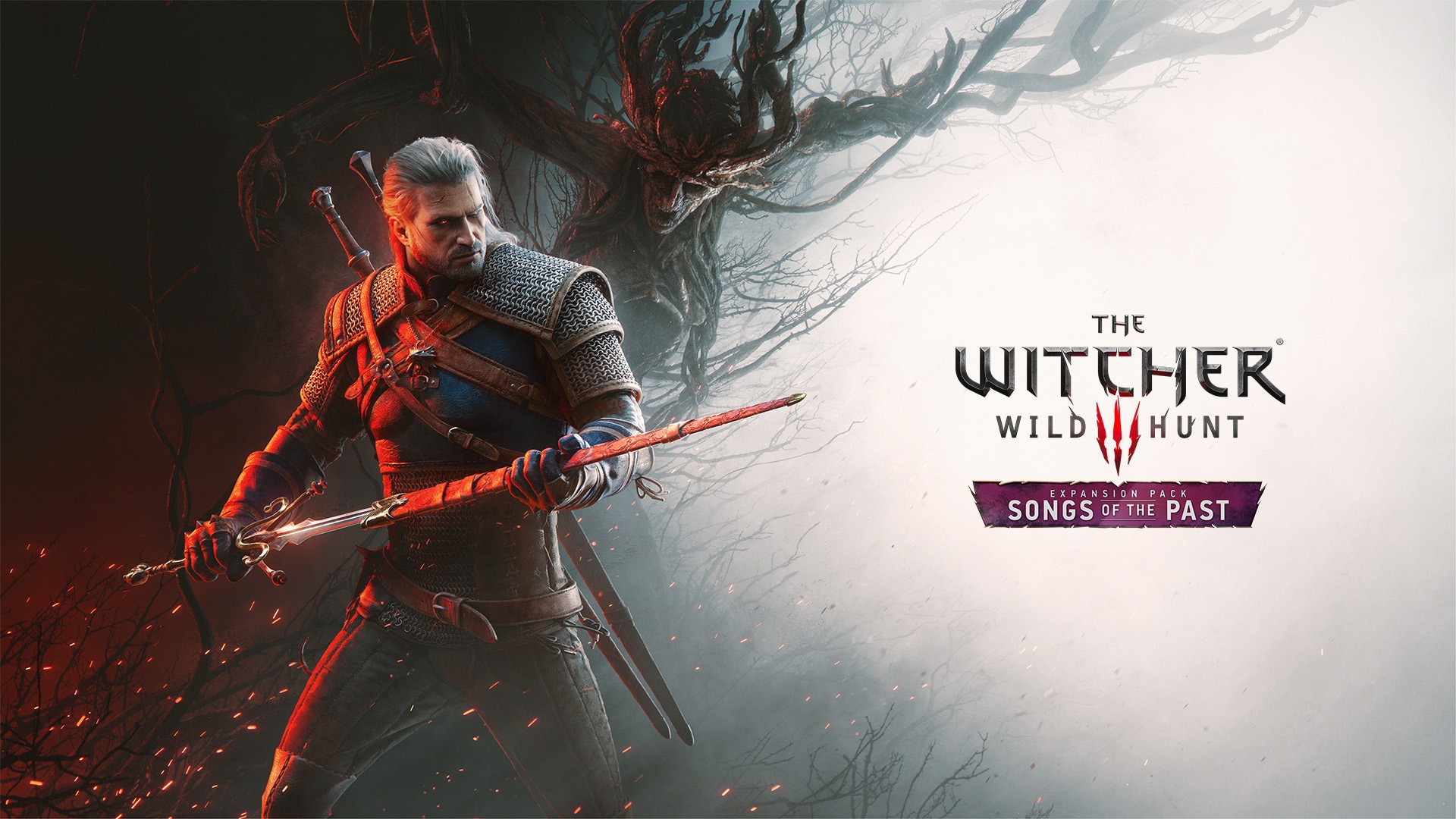 Official key art for The Witcher 3: Wild Hunt — Remastered and Songs of the Past