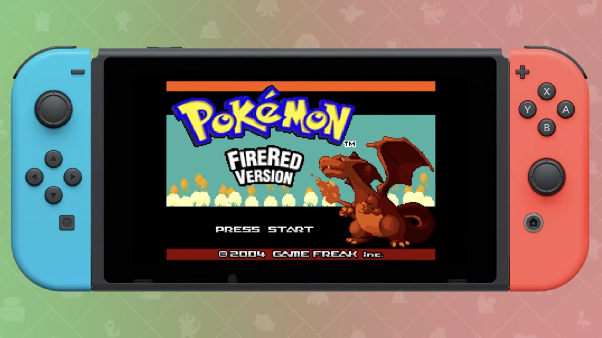 Pokémon FireRed on a Nintendo Switch