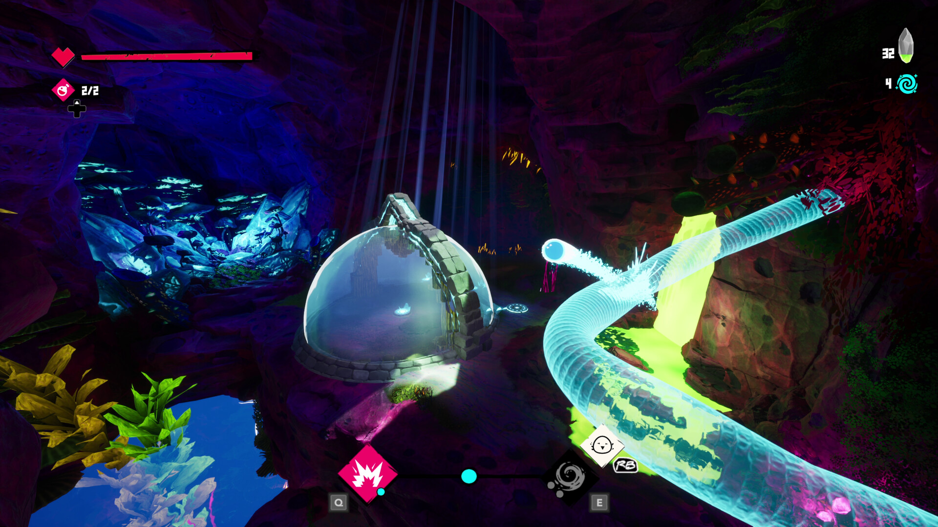 Fading Echo official screenshot of Corel’s floating islands
