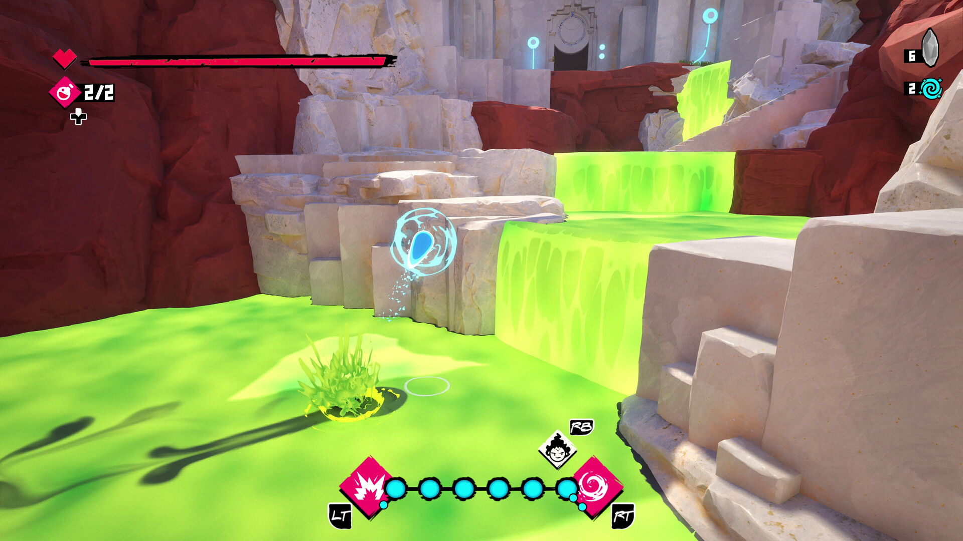 Fading Echo official gameplay screenshot — elemental water combat