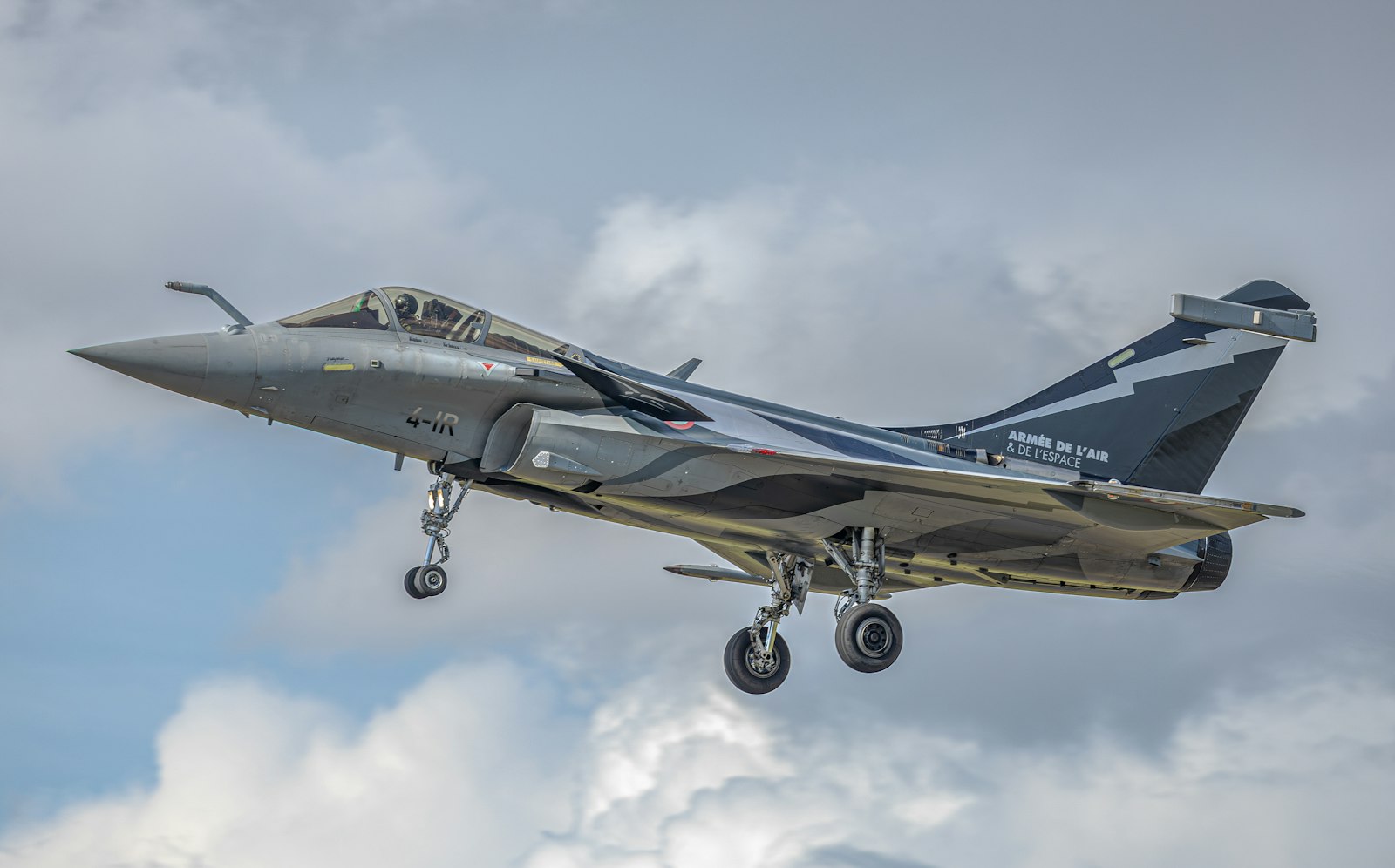 Dassault Rafale fighter jet in flight under cloudy skies — Unsplash photo for Ace Combat 8 Weekly Poll