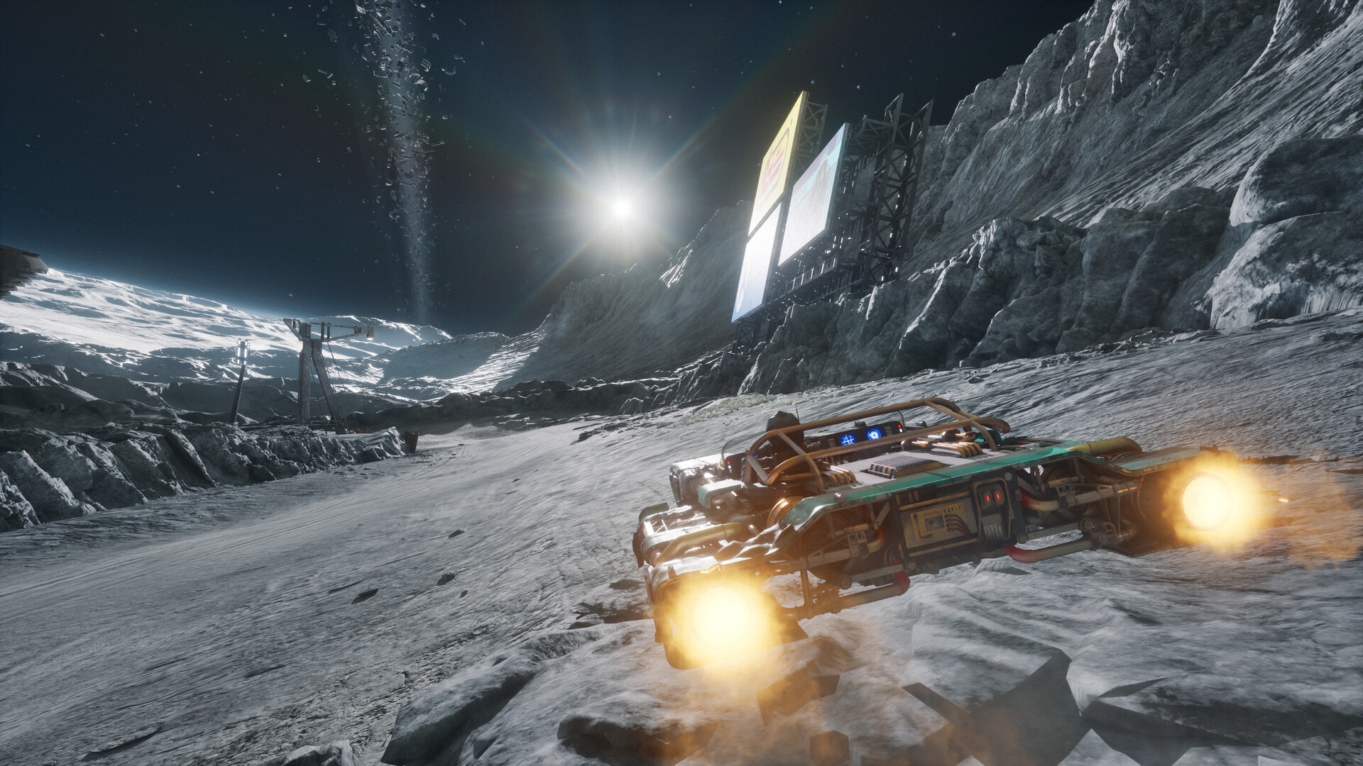 Official Star Wars: Galactic Racer screenshot of a race through a planetary course