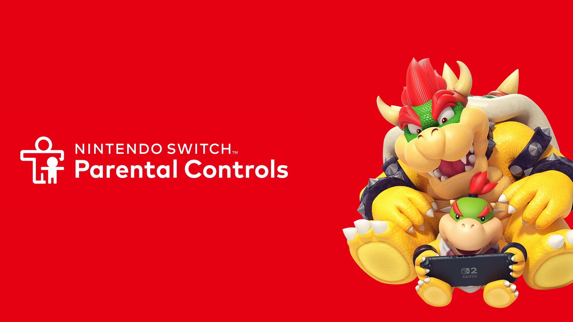Nintendo Switch Parental Controls app logo with Bowser and Bowser Jr. holding a Switch