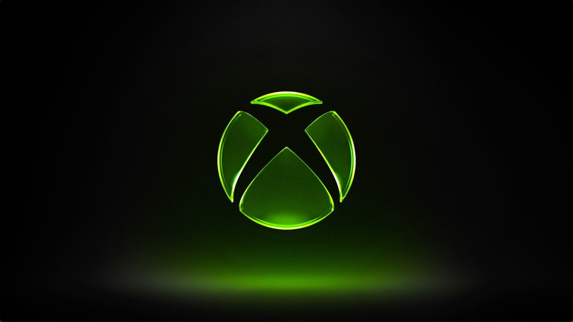 Glowing green Xbox logo artwork from Xbox Wire