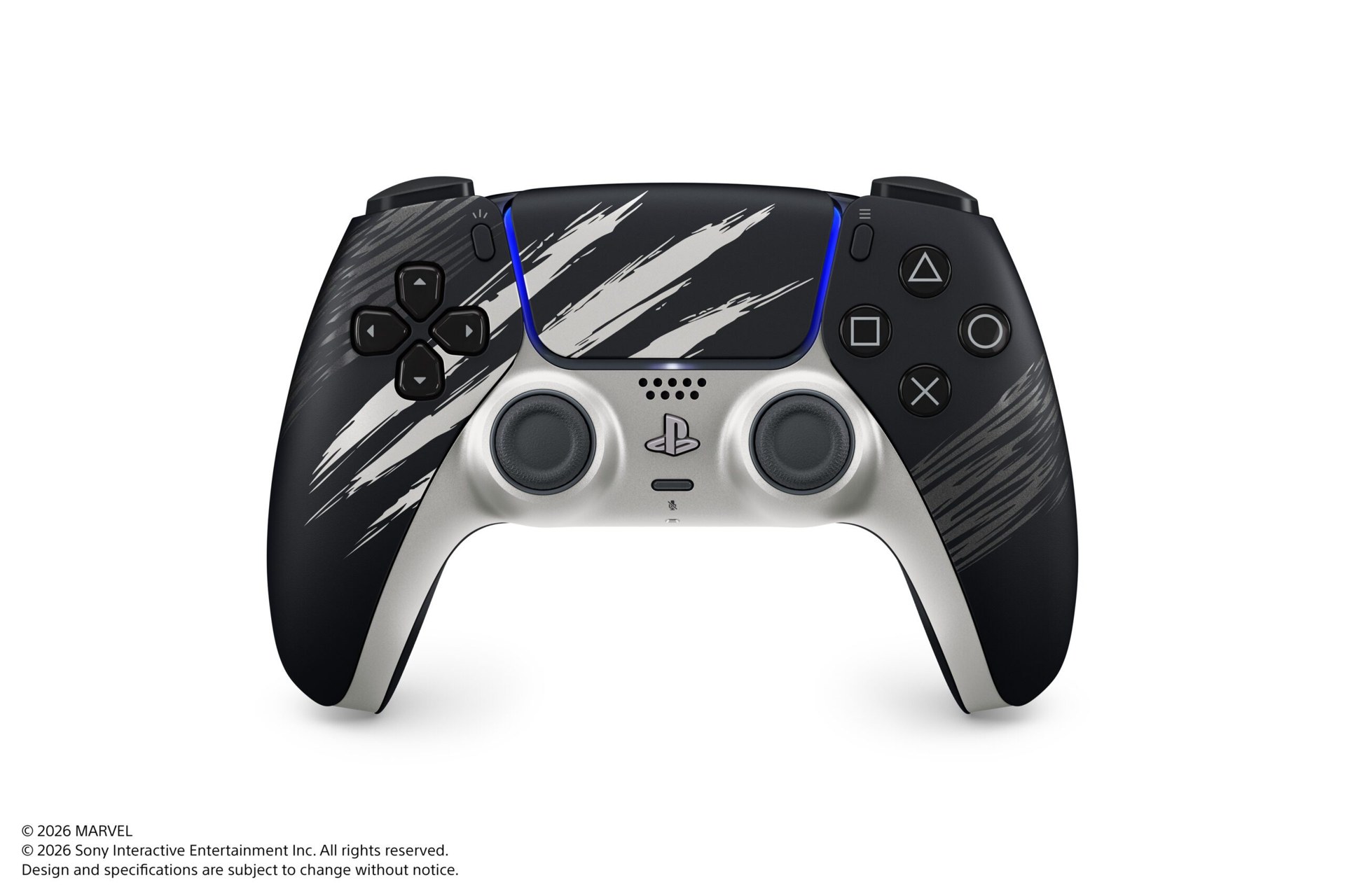 Official product image of the Marvel’s Wolverine Battle Yellow PS5 Digital Edition consoles and DualSense controller